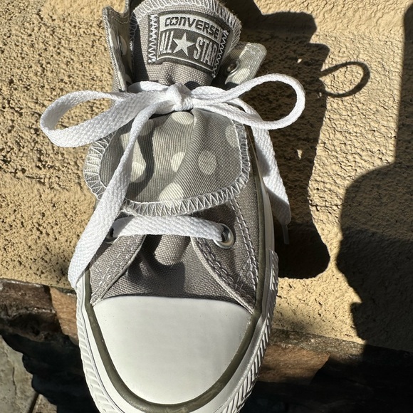 Converse gray double tongue polka dot patterned all star from 2016-2018. - Picture 3 of 8